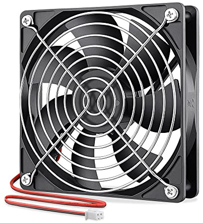 GDSTIME 120mm x 120mm x 25mm Fan DC 24V Dual Ball Bearing 2000 RPM | 12025 Brushless Computer Cooling Case Fan For PC PSU Cabinet Workstation Ventilation