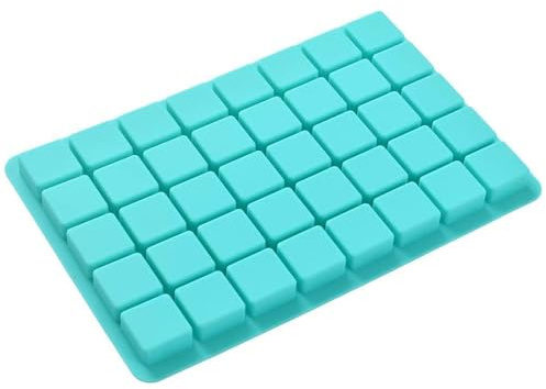 Selecto Bake 40 Cavidades Molde Cuadrado de Silicona Molde de Chocolate Molde para Hornear Pasteles Moldes Dulces Bandeja de Cubitos de Hielo para Hacer Chocolate Bandeja de Cubitos de Hielo