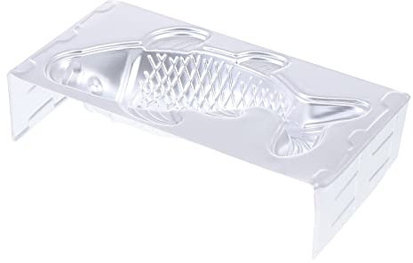 BESTonZON 1Pc Fisch Fondant Formen 3D Fisch- Förmigen Aluminium Form Karpfen Fisch Form Reis Kuchen Gumpaste Form Handgemachte Sugarcraft Backen Werkzeug für DIY Kunst Handwerk Silber 200G