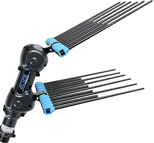 Campagnola Scuotitore Alice58 ulizzo Professionale - Abbacchiatore per Raccolta Olive, Testata con Doppio Movimento (Alice 58 con Asta TELESCOPICA 150-220 cm in Carbonio)