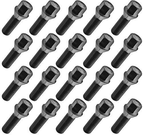 20x Radschrauben M14x1,5 35mm Radbolzen Kegel SW17 SCHWARZ Längenauswahl