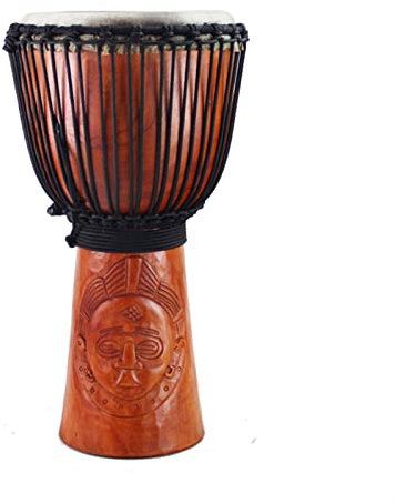 TSTS Djembe Trommel 10 Zoll 12 Zoll Djembe Ganze Holz Geschnitzte Ziegekin Djembe Schlagzeugertrommel Für Kinder Erwachsene Anfänger (Color : 10 Inch)