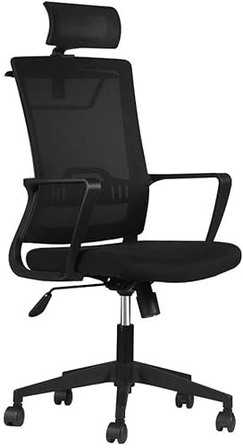 ABGRC Bürostuhl Ergonomischer Bürostuhl mit PU-beschichtetem Stummschaltrad ， Haushalt zum Arbeiten in einem Computerstuhl ， Bequemer Schreibtischstuhl mit Lendenwirbelstütze Stress abbauen