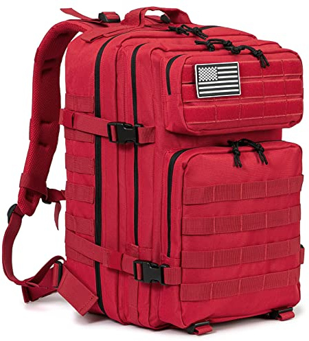 QT&QY 45L Red Military Tactical Backpacks for Women GYM Fitness CCW Molle go bag emergency survival backpack medical Rucksack