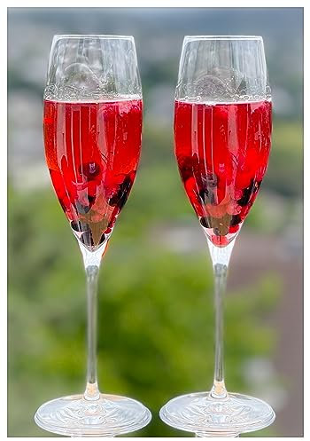 Topkapi Elite Unglinghausen Lot de 6 verres à champagne mousseux pour Lillet Wild Berry - Hauteur : 25,5 cm - Passe au lave-vaisselle - Verre en cristal sans plomb