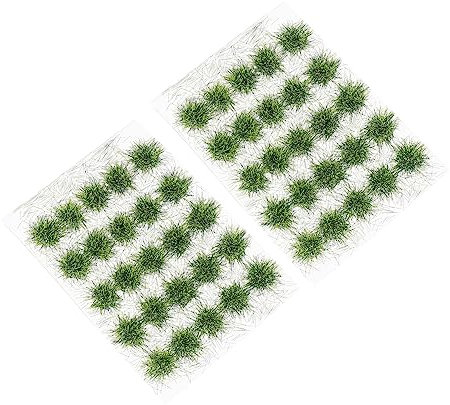 BUGUUYO Miniature Gazon Artificiel Résine Touffes De Fausse Herbe pour Décor De Micro-Paysage Découpe Décoration De Maquettes Ferroviaires Et Scènes Militaires Boîte De Hiver Vert