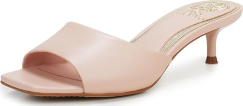 Vince Camuto Women's Faiza Kitten Heel Mule Sandal, Pale Peony, 8.5