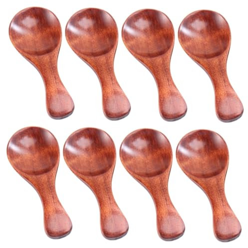 Ciieeo 8pcs Wooden Spoons Cutlery Boy Girl Serving Spoons Small Mini for Cooking