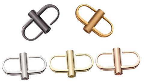 SEWOART 5pcs Metal Buckles and Slide Buckle Strap Adjusters for Backpack and Suitcase Diy Craft Mixed Colors Screw Fastening Accessories for Bag Repair and Replacement