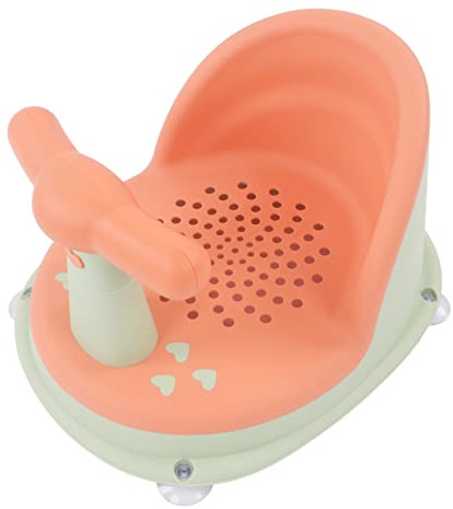 Hautsicherer Baby-Badewannensitz aus Weichem Gummi. Multifunktionaler, Zusammenklappbarer Baby-Badewannensitz für Hotelzimmer (Rosa Grün)