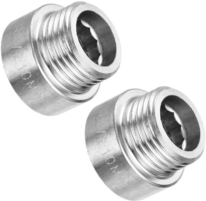 MACHSWON Shower Head Extension Arm,20mm Shower Arm Extension Shower Head Extender 201 Stainless Steel G1/2 Male to Female Thread 2Pcs