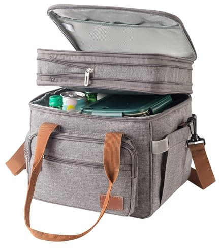 Kühltasche, Reisekühltasche,Lunchtasche mit großer Kapazität | Isolierter Soft Cooler, große Faltbare Kühltasche, Lunch-Kühler für Picknick, Arbeit, Ausflug, 18 l