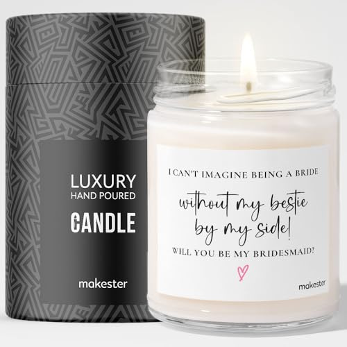 Will You Be My Bridesmaid - Luxury Soy Wax Candle - Vanilla, Jasmine, Sugared Almond - Makester
