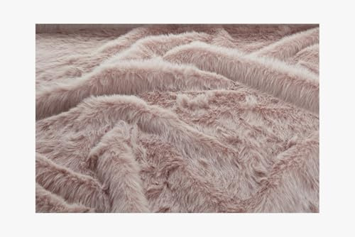 Stoff am Stück Stoff Polyester Fell rose 3 cm Flor Fellimitat Fellstoff Webpelz sehr weich rosa