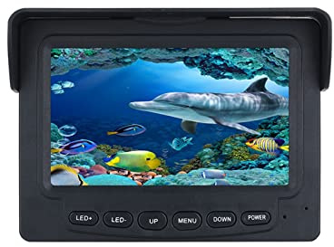 SHEHUALI Cámara Submarina, 4,3 Pulgada 1000tvl Kit de cámara de Video de Pesca submarina 12 12 PCS LED IR Luces Video Fish Finder Lake bajo la cámara de Peces de Agua,Buscador de Peces