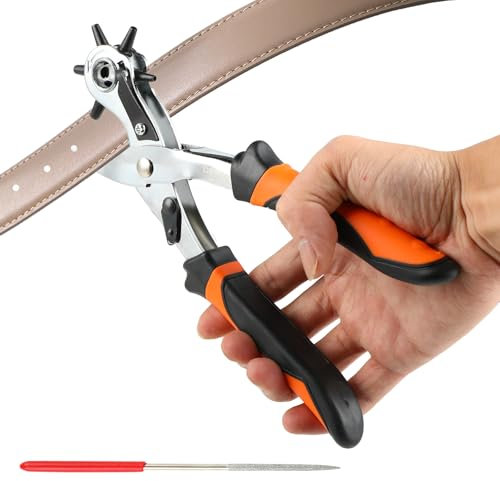 Pinza Fustellatrice per Cinture - Pinza Fustellatrice Rotante - Buchi Cintura - con meccanismo a leva - adatta per - cinturini per orologi e altri materiali