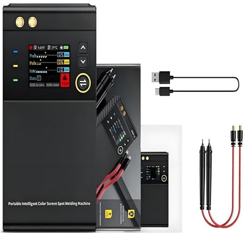 smafoseedding Kit Saldatrice A Punti - Saldatrice A Punti Portatile per Batterie Fai da Te | Display LCD, Spessore di Saldatura 0,1-0,25 Mm | può Essere Utilizzata Come Power Bank