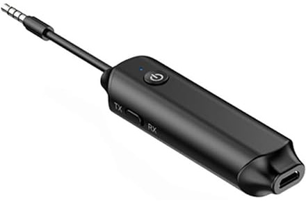 Adattatore audio Bluetooth, trasmettitore audio 2 in 1, jack 3,5 mm, per cuffie, bassa latenza e riduzione del rumore, ricevitore Bluetooth per impianto stereo, auto, TV, tablet