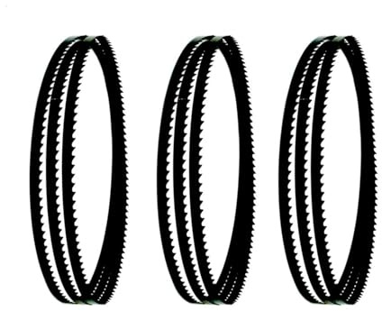 WUSHADEHANS Hojas de Sierra de Cinta, 3 Hojas de Sierra de Cinta SK5 de 2240 mm x 6,35 mm x 0,35 mm, 6TPI, for carpintería, Accesorios de Corte de Madera de 88