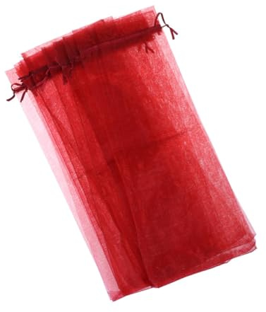 VICASKY Wiederverwendbare Organzabeutel Transparente Weintasche 20 Stück mit Kordelzug aus Dünnem Organza als Gastgeschenk für Weinflaschen für Hochzeit und Jubiläum