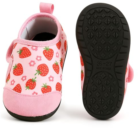 ADUDVLO Kids Toddler Water Shoes Non-Slip Quick Dry Baby Water Shoes Kids Beach Shoe Swimming Pool Surfing (Pink, Toddler, Women, 4.5, Numeric Range, UK Footwear Size System, 5, Medium)