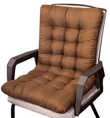 Cuscino imbottito per sedia a dondolo con lacci, cuscino per sedie da giardino e panche, 45 x 85 cm, comoda imbottitura per il relax