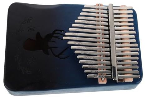 SOIMISS Tasten-kalimba Tragbar Fingerklavier Holzkonstruktion Mini-kalimba für Anfänger Musikinstrument Daumenklavier mit Farbverlauf in Blau