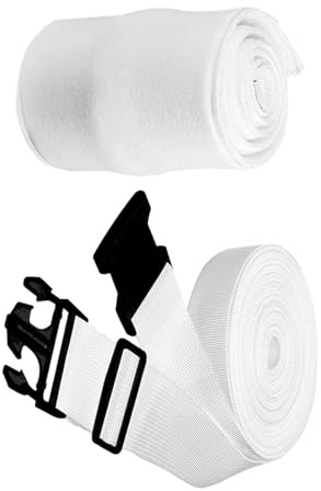 vreplrse Connecteur de Matelas antidérapant, combleur d'espace pour Matelas, connecteur de Pont lit Facile à Ajuster conçu pour empêcher Le Glissement dans Les espaces Entre Les, Blanc, 195 x 20 cm