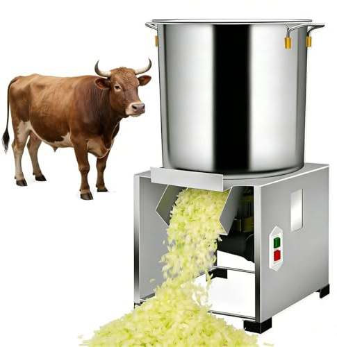 Robot da cucina professionale, tritatutto elettrico per verdure, ingresso di alimentazione grande diametro,200kg/h, 3500giri/min, acciaio inossidabile rinforzato, per mangimi animali(2400W)