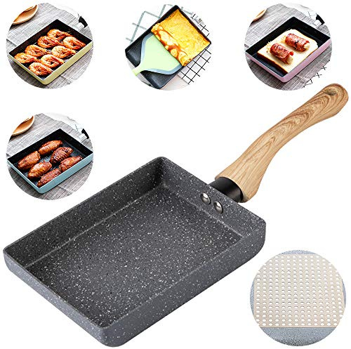 IBBM I WILL BE YOUR BEST MEMORY Tamagoyaki Japanese Omelette Pan - Non-stick Coating - Rectangle Mini Frying Pan - Grey