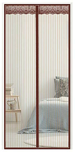 AMZERO Magnet Fliegengitter TüR, Fliegengitter FüR Dachfenster Insektenschutz Automatisches SchließEn für Balkontür Wohnzimmer Terrassentür, Brown 170x250cm