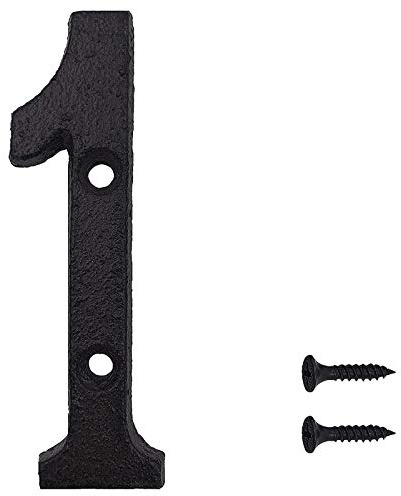 INCREWAY Numeri in ghisa, 7,5 cm, numeri in metallo nero, numeri civico per bar, ristorante (1) Title