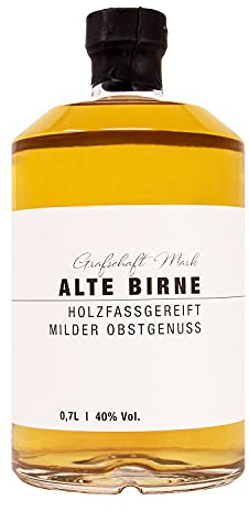 Grafschaft Mark Alte Birne Schnaps 1 x 0,7 L | 40% vol. Alkohol | milder, holzfassgelagerter Obstbrand aus Deutschland | fein fruchtiges Aroma von Birnen | hochwertige Spirituose
