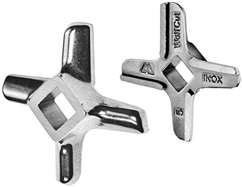 Wolfcut - Inox Kreuzmesser Eversharp - Ersatz für/kompatibel mit allen gängigen Fleischwölfen Größen 5 – z.B.: Bosch MUM4/MUM5 - Alexanderwerk – Jupiter und viele mehr