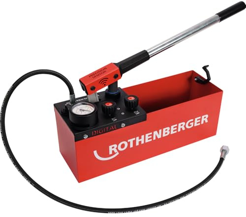 ROTHENBERGER RP 50 Pompa di prova della pressione dell'acqua digitale, 0°-50° C, temperatura di lavoro, 0-30 bar, campo di prova | 100004000 | Pompa per pressione dell'acqua, tecnologia di prova, test