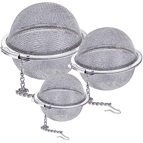 Stainless Steel Mesh Tea Ball, Extra Fine Mesh Tea Infuser for Loose Leaf Tea, Tea Strainers Tea Infuser Strainer Filters for Tea 3piece set