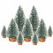 QYDMIN 9 unidades de mini árboles de Navidad artificiales, 10/15/20 cm, mini árbol de Navidad verde, para decoración de mesa con efecto nieve, bricolaje, verde, pequeño, para fiestas de Navidad