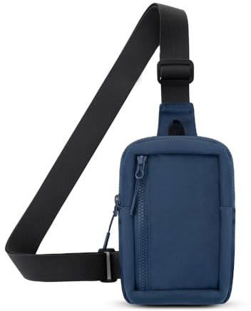 DONGKER Sling Crossbody Bag, Kleine Wasserdichte Umhängetasche Herren/Damen Schultertasche Brusttasche mit verstellbarem Riemen für Wandern, Reisen, Klettern usw