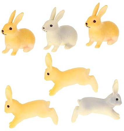 Supvox 6stücke Osterdeko Hasenfiguren Niedliche Miniaturornamente Für Ostern Für Home Decoration Und Fröhliche Feiern Für Mädchen