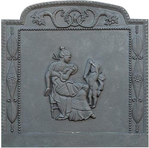 LUNA WAY CAST IRON - Lastra Decorata Venere per Caminetto | Ghisa Resistente al Calore | Diffusione Termica Prolungata | Installazione Facile, 80 x 80 cm x Spessore 1,2 cm | 100% Ghisa