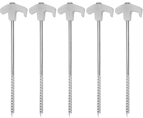 INTCHE 5 Piezas Al Aire Libre Cámping Luminoso Clavo De Carpa Fluorescente 25 Cm Clavo De Cuerda De Viento Pabellón Clavo De Acero Accesorios De La Tienda