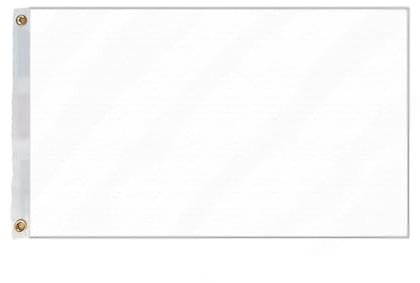 Flagmax Plain white Flag 5ft x 3ft (90cm x 150cm)