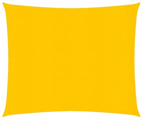 vidaXL Vela Parasole 160 g/m² Quadrata Giallo 4x4 m in HDPE, Vela ombreggiante, Ombra da Patio, tettoia ombreggiante, Vela da Giardino, tettoia