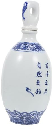 COLLBATH Keramik Weinflasche Blauweiß Handbemalt Weinbehälter Weinkaraffe Sake Kanne Serviergefäß Für Zuhause Restaurant Flaschenhalter Geschirrglas