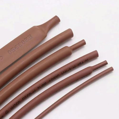 1 Meter Brown Dia 1 2 3 4 5 6 7 8 9 10 12 14 16 20 25 30 40 50 mm Heat Shrink Tube 2:1 Polyolefin Thermal Cable Sleeve Insulated-Brown-3.5mm x 1 Meter