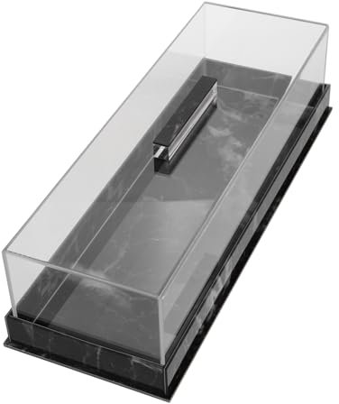 TOPBATHY Acrylic Cake Tray Display Box with Lid Rectangular Cake Holder for Dessert Display