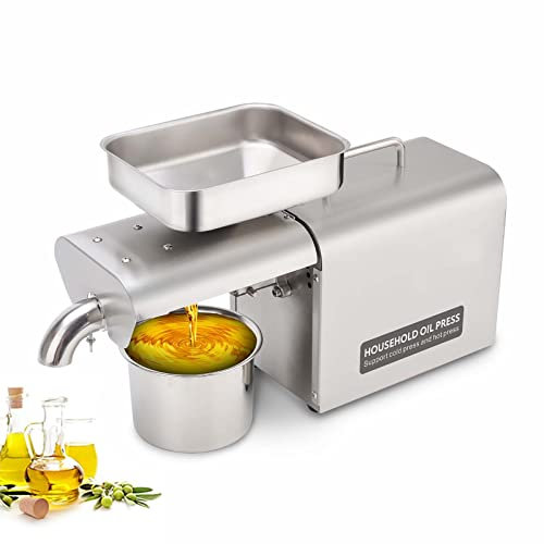 LXWKAI Presse à Huile, extracteur d'huile Automatique, avec contrôle de la température, Presse à Huile électrique en Acier Inoxydable, pour Noix, Noix, graines de Lin, amandes, Colza, sésame