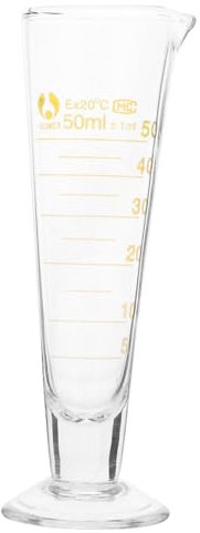 MOTHNUR Vaso De Vidrio Medidor Graduado 50 Ml Transparente Línea De Escala Estándar Vidrio Resistente Para Laboratorio y Experimentos Científicos Estudiantes y Profesores