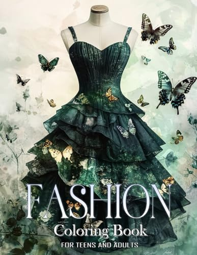 Fashion Coloring Book: Over 50 Dress Designs Inspired By Bridal And Festive Wear, Great For Adults and Kids To Explore Creativity and Calm