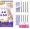Beauty7 Depilación Corporal Bandas de Cera, 20 Tiras de Cera Fría y 6 Toallitas de Aceite Calmante para Cuerpo Piernas Axilas Depilación Suave